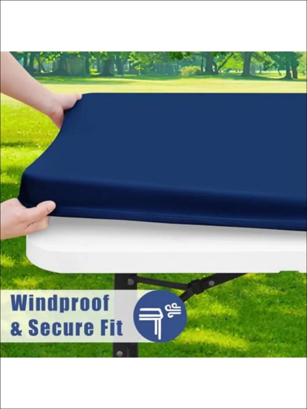 2 Pack Stretch Spandex Fitted Tablecloth 6FT Elastic Waterproof